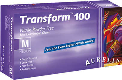 Aurelia Transform Nitrile Powder Free Examination blue Gloves #SE9889A700M