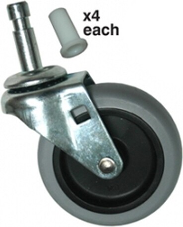 Swivel 3" Caster for Utility Cart 3421 #PRFG3421L60