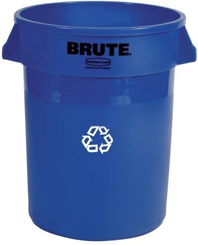 2643-73 Poubelle recyclage ronde 44 gal Brute de Rubbermaid #RB264373BLE