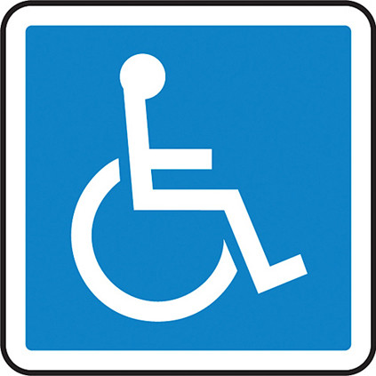 Enseigne pictogramme pour toilette handicapé #TQSAW814000