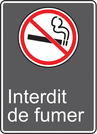 French Safety Sign and Identification "Interdit de fumer" #TQSAU943000 French Safety Sign and Identification "Interdit de fumer" #TQSAU943000