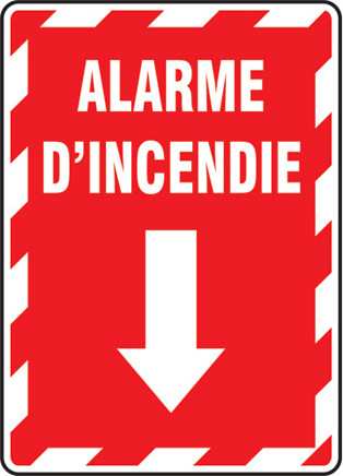 Bilingual Safety Sign "Fire Alarm" #TQSAZ618000 Bilingual Safety Sign "Fire Alarm" #TQSAZ618000