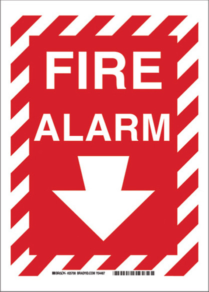 Bilingual Safety Sign "Fire Alarm" #TQSAP762000