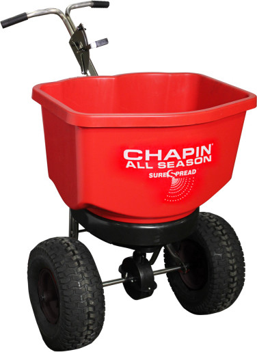 Épandeur 4 saisons SureSpread avec manche en acier inoxydable #CI082125000 Épandeur 4 saisons SureSpread avec manche en acier inoxydable #CI082125000