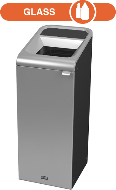 Configure Indoor Recycling Container, Grey Stenni, 15 gal #RB196161800