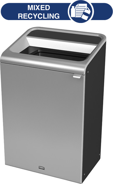 Configure Recycling Container, Grey Stenni, 33 gal #RB196162900