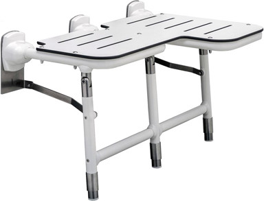 Bariatric Reversible Folding Shower Seat with Legs #BO918116L00 Bariatric Reversible Folding Shower Seat with Legs #BO918116L00