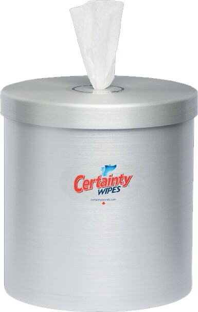 Distributeur de comptoirs en acier inoxydable pour chiffons Certainty #IN00C9SSD00