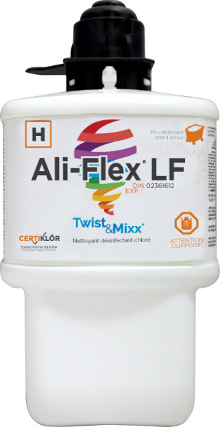 ALI-FLEX LF Nettoyant désinfectant chloré à faible mousse Twist & Mixx #LM009625HIG ALI-FLEX LF Nettoyant désinfectant chloré à faible mousse Twist & Mixx #LM009625HIG