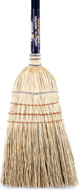 Coarse Corn Broom, 3 Strings with 54" Handle #AG001036000