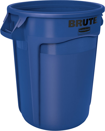 2643 BRUTE Poubelle de recyclage ronde bleu 44 gal #RB264360BLE
