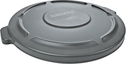 2609 BRUTE Flat Lid for 10 Gal Round Waste Containers #RB002609GRI