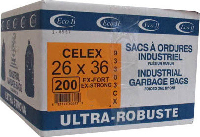 Celex Transparent Garbage Bags, 26 X 36 #GO013035TRA