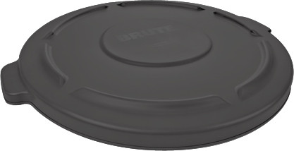 2631 BRUTE Flat Lid for 32 Gal Round Waste Containers #RB002631GRI