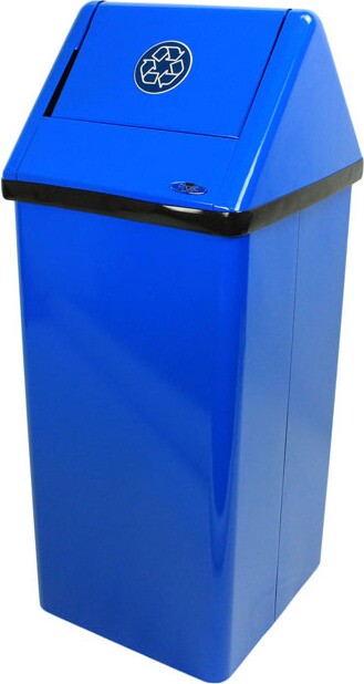 Poubelle de recyclage avec couvercle battant 21 gal #FR301RNL000