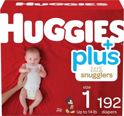 Newborn Baby Diapers, Size 1 (8-14 lbs) Little Snugglers #EM000955483