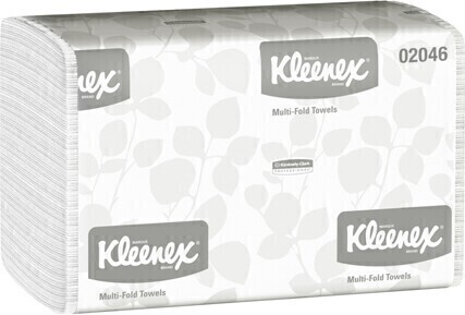 02046 KLEENEX White Multifold Hand Towels, 8 x 150 Sheets #KC002046000