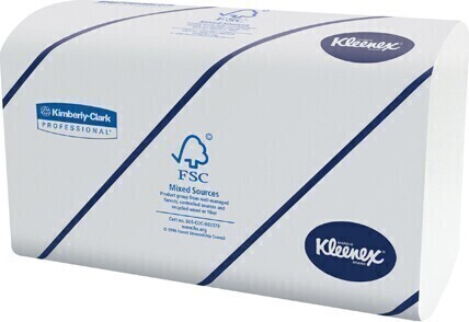 28791 Kleenex, Essuie-mains plis multiples blancs, 30 x 94 feuilles #KC028791000