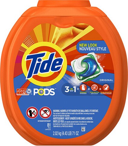 TIDE PODS 3 en 1 Détergent à lessive HE en capsule 37000930457, #PG093045700, Montréal, Québec