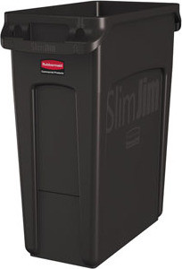 SLIM JIM Waste Container with Venting Channels 16 gal #RB195618100