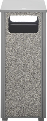 Poubelle extérieure 12 gal avec dessus plat Aspen #RB001220GRI