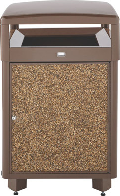 Poubelle extérieure 38 gal avec panneaux et porte verouillable Aspen #RB0R38SD201