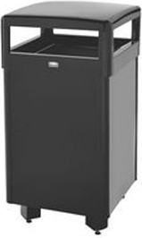 Dimension Hinged Lid Outdoor Container, Black #RB0R36HTSBK Dimension Hinged Lid Outdoor Container, Black #RB0R36HTSBK
