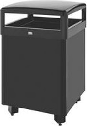 Dimension Hinged Lid Outdoor Container, Black #RB0R38HTSBK