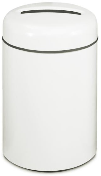 Poubelle de recyclage pour papier en fibre de verre avec couvert rond #RB001829PWH Poubelle de recyclage pour papier en fibre de verre avec couvert rond #RB001829PWH