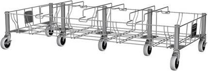 Chariot quadruple en acier inoxydable Slim Jim #RB195619300