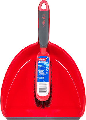 Light and Sturdy Red Dustpan with Brush #MR148237000