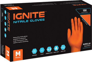 Aurelia Ignite Heavy Duty Nitrile Gloves #SE097887000