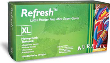 Gants d'examen Aurelia Refresh en latex non poudrés #SE099228000 Gants d'examen Aurelia Refresh en latex non poudrés #SE099228000