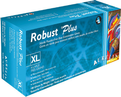 Gants d'examen Aurelia Robust Plus en nitrile non poudrés #SE063888000