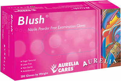 Gants d'examen Aurelia Blush en nitrile non poudrés #SE078888000