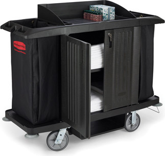 Full Size Housekeeping Cart with Doors 6191 #RB006191NOI Full Size Housekeeping Cart with Doors 6191 #RB006191NOI