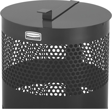 Towne 10 gal Perforated Design Outdoor Container with Lid #RBH1NLIDNOI