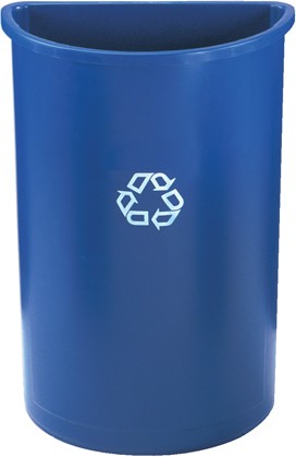 3520-73 Poubelle de recyclage demi-rond #RB352073BLE