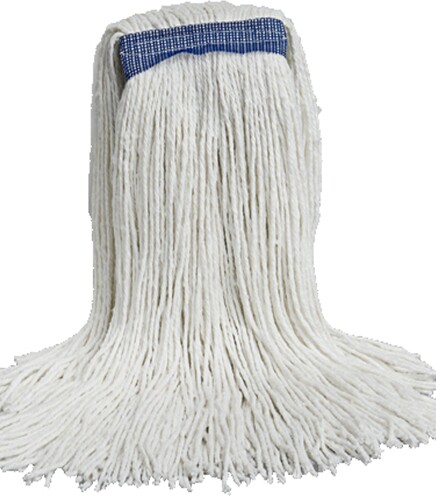 Sentrex Cutted-End Wet Mop with Narrow Band, White #MR134847BLA