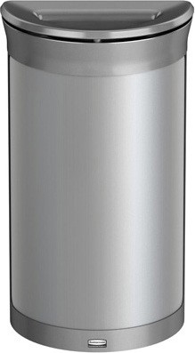 Poubelle métallique décorative demi-ronde ENHANCE, 7,5 gal #RB196987800