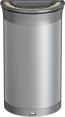 Poubelle décorative demi-ronde avec cendrier ENHANCE, 7,5 gal #RB196988000 Poubelle décorative demi-ronde avec cendrier ENHANCE, 7,5 gal #RB196988000