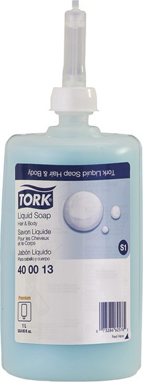 Tork Premium 3-in-1 Hair and Body Liquid Soap #SC400001300 Tork Premium 3-in-1 Hair and Body Liquid Soap #SC400001300