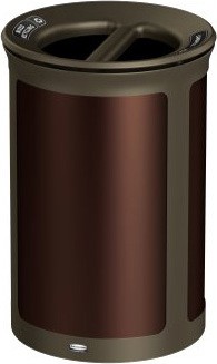 Contenant de recyclage rond 2-compartiments ENHANCE, 23 gal #RB197025600