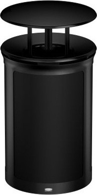 Poubelle décorative ronde avec couvercle anti-pluie ENHANCE, 23 gal #RB197026000 Poubelle décorative ronde avec couvercle anti-pluie ENHANCE, 23 gal #RB197026000