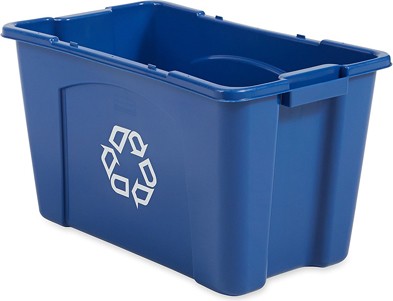 Boîte de recyclage en résine, 18 gal #RB571873BLE