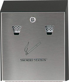 SMOKERS' STATION Wall-Mounted Urn with Keyed Cam Lock #RBR1012ENOI