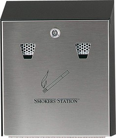 Urne Murale avec serrure à clé Cam Lock SMOKERS' STATION #RBR1012ENOI