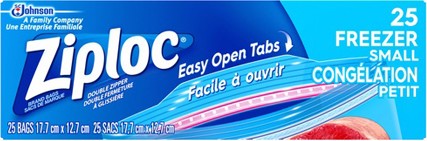 Sacs pour congélateur format petit Ziploc #TQ0JM304000