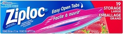 Large Storage Bags with Easy Open Tabs Ziploc #TQ0JM313000