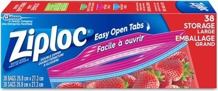 Large Storage Bags with Easy Open Tabs Ziploc #TQ0JM314000